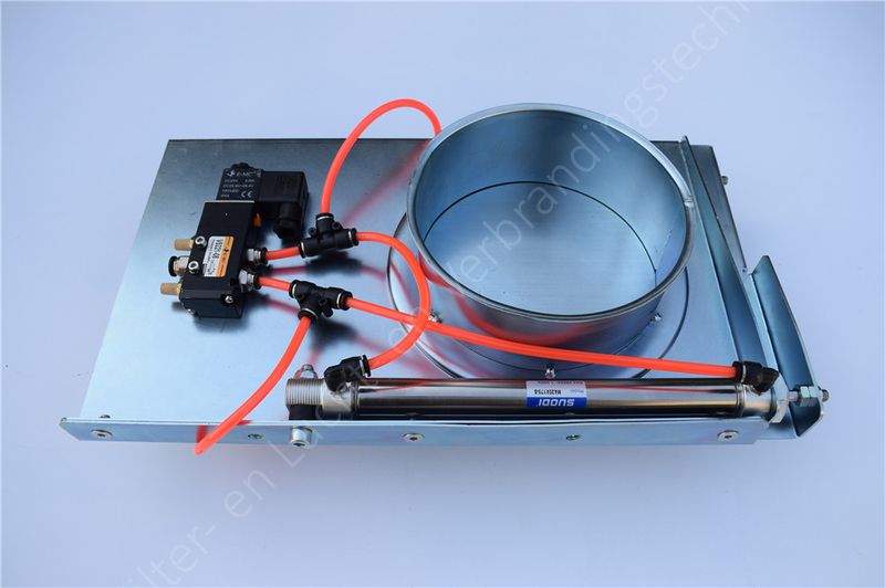 Klep pneumatisch bediend, in stalen behuizing, Tubro